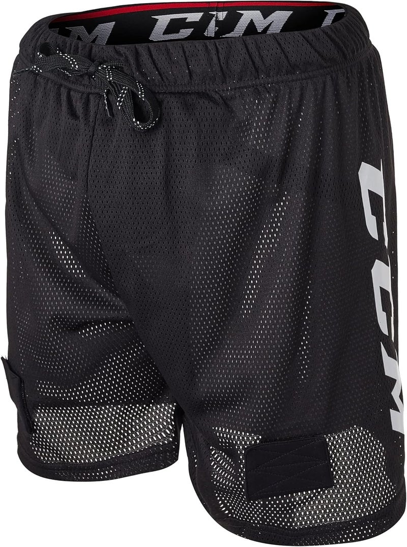 CCM Men's Loose Fit Hockey Mesh Jock Shorts with Sock Tabs Size Senior - Image 1